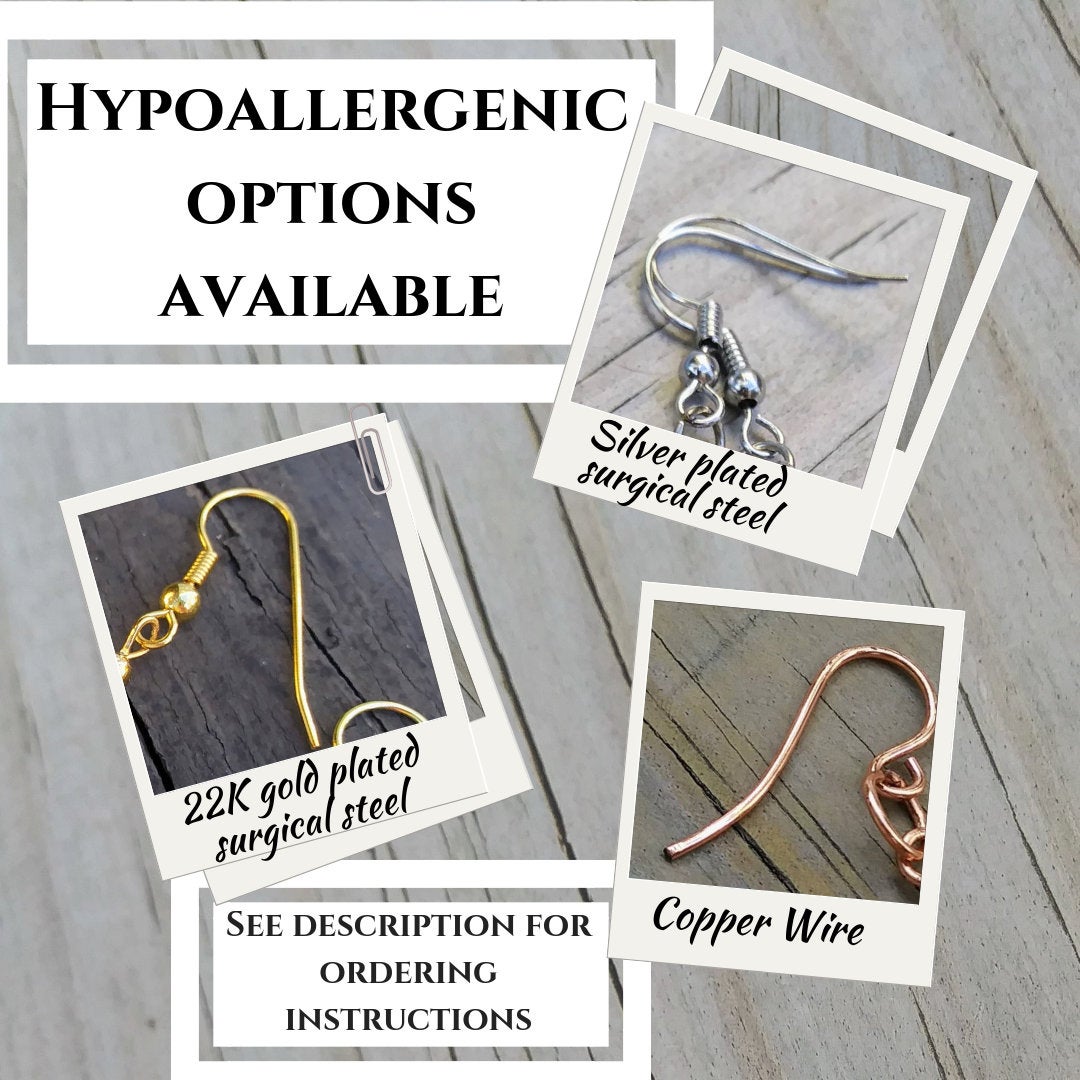 Upcycled Golden Orange Gemstone & Berry Red Statement Earrings