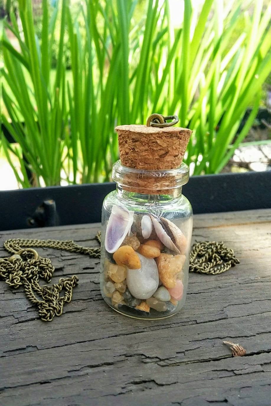 Beach in a Bottle Seashell Necklace