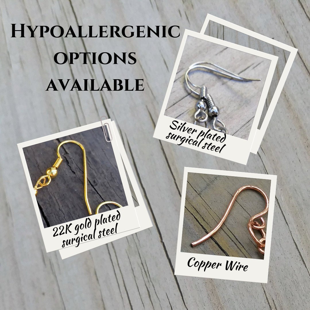 Upcycled Long Shell Dangle Earrings on Silver